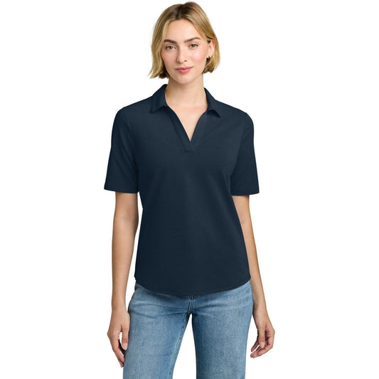 Brooks Brothers women's pinpoint pique dress polo in Navy Blazer