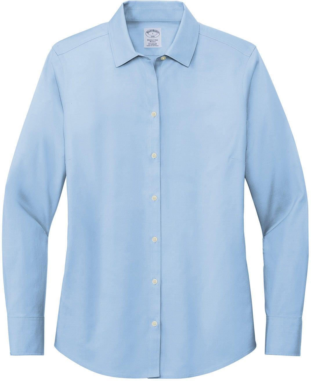 Brooks Brothers women's wrinkle-free pinpoint dress shirt in Newport Blue