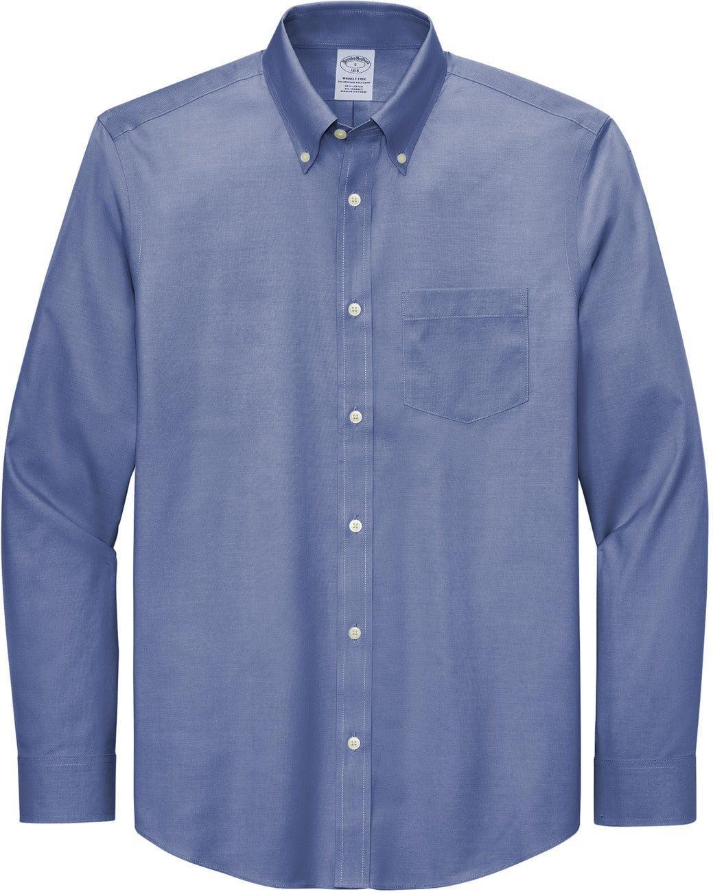 Brooks Brothers wrinkle-free pinpoint dress shirt in Cobalt Blue