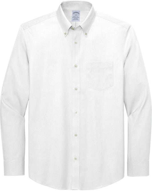 Brooks Brothers wrinkle-free pinpoint dress shirt in White