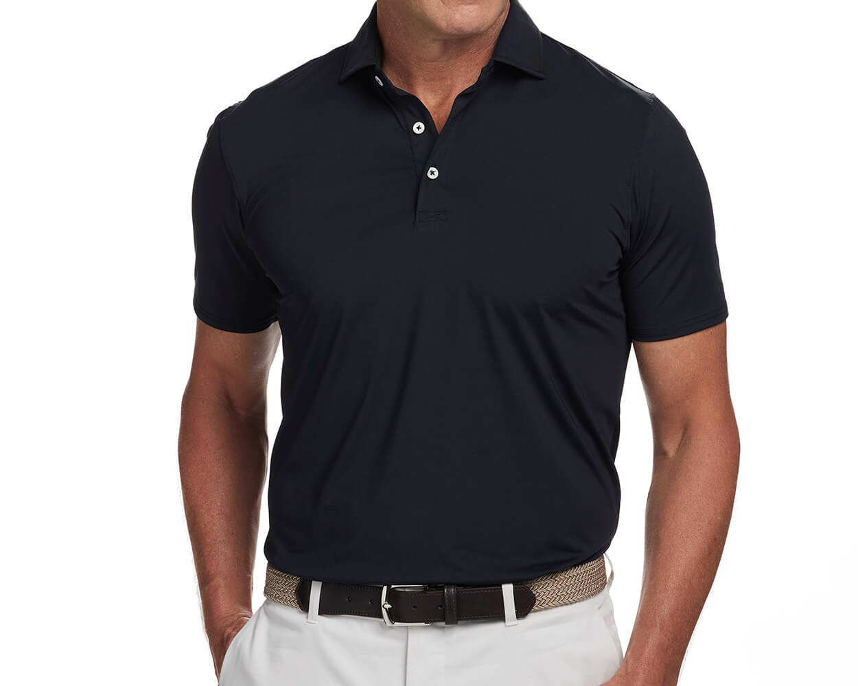 Holderness and Bourne Anderson polo in Black