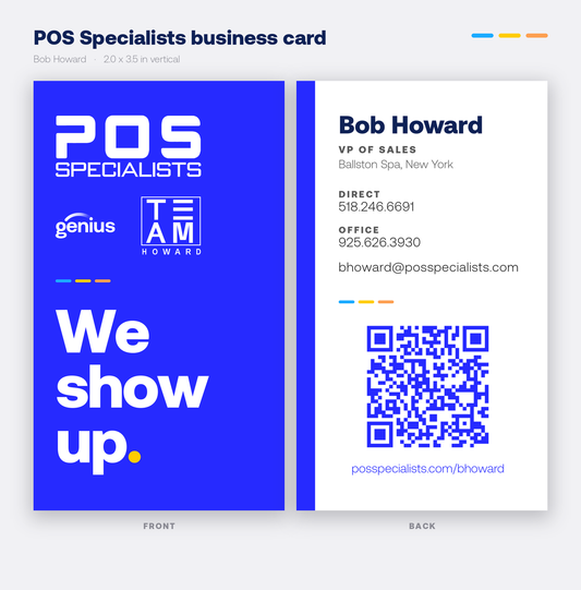 Bob Howard POS Specialists business card