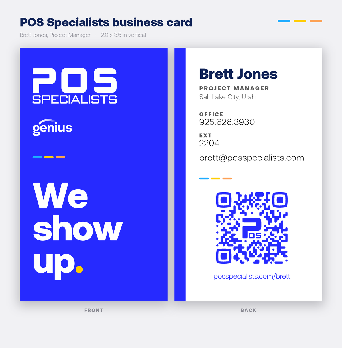 POS Specialists business card - Brett Jones - front and back