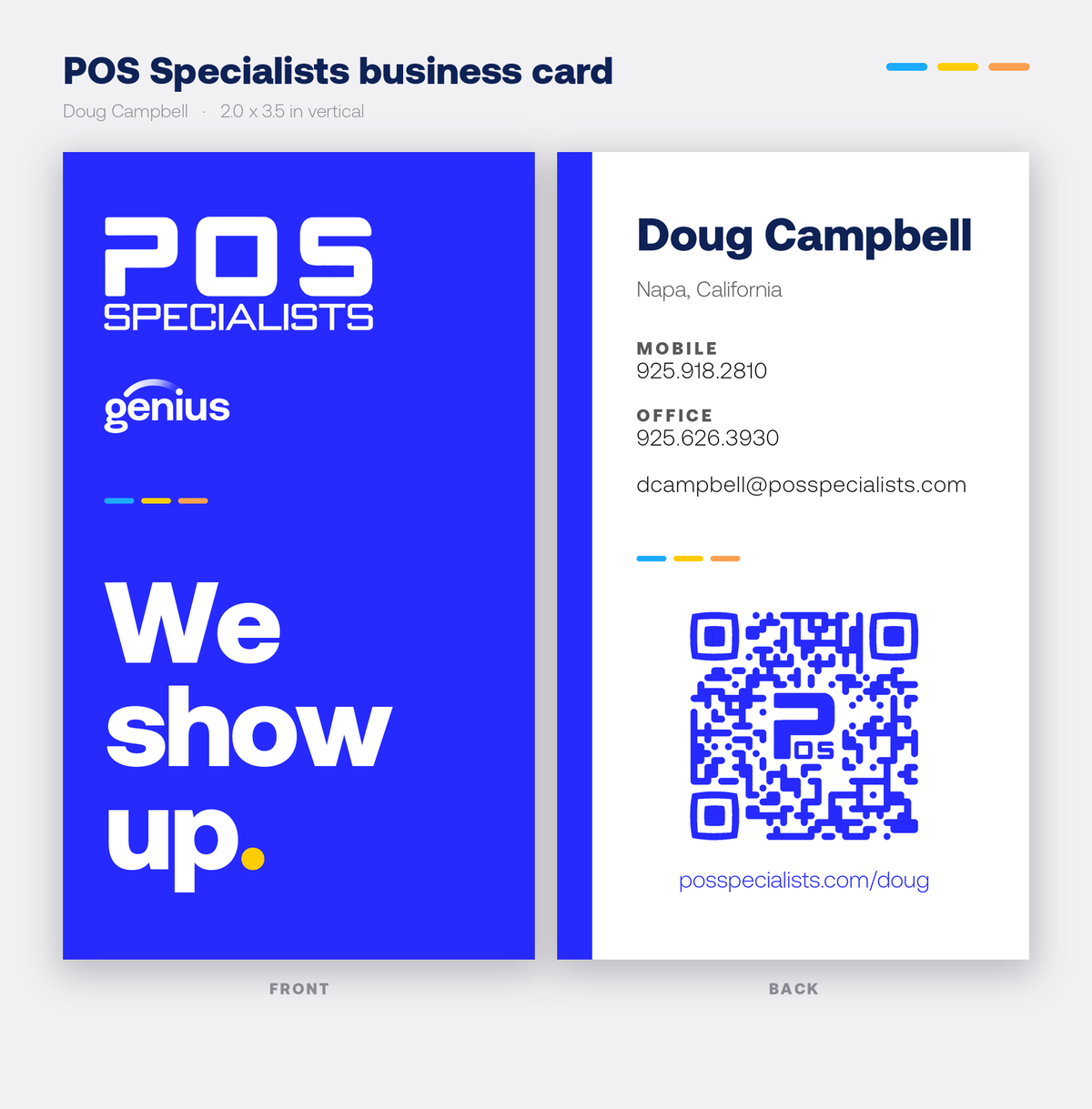 Doug Campbell POS Specialists business card, front and back