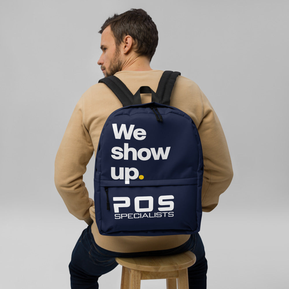 We show up. Backpack - Navy