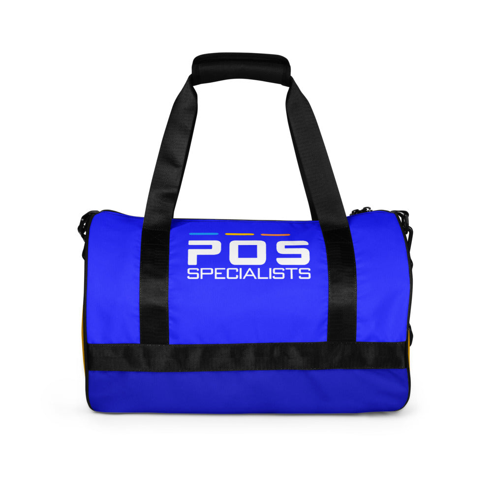 We show up. Gym Bag - Blue & Sunshine