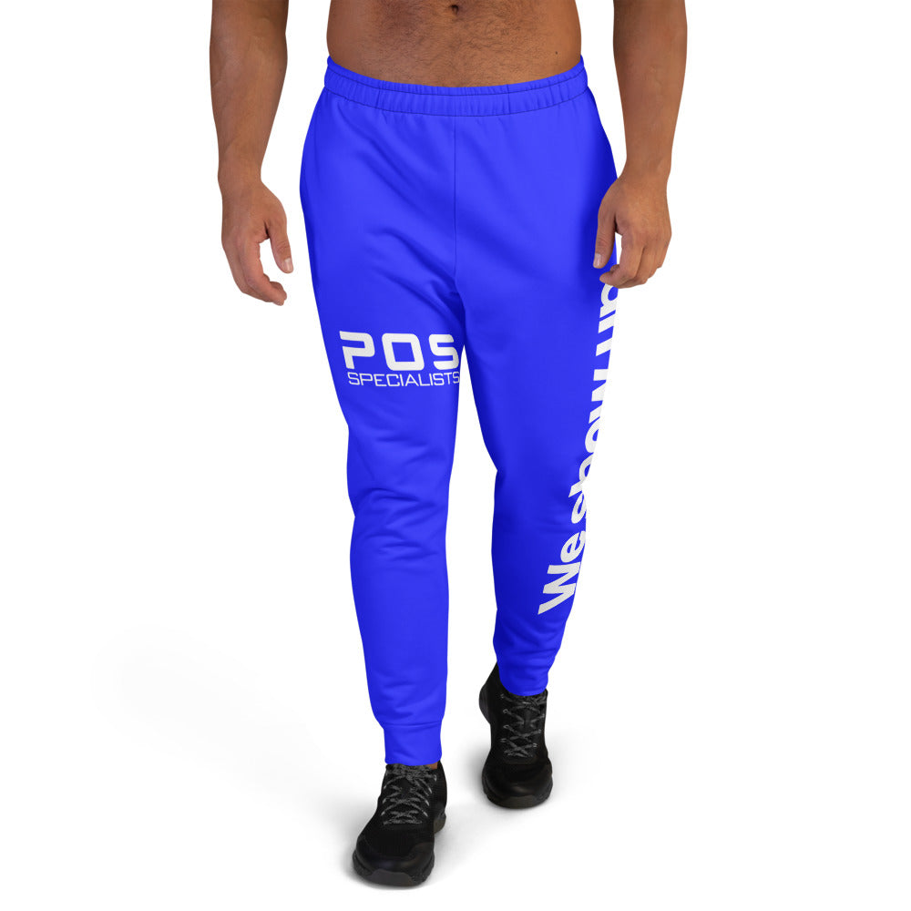 We show up. Joggers - Blue