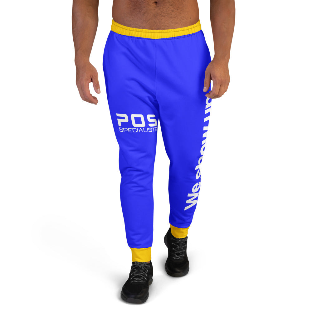 We show up. Joggers - Blue & Sunshine