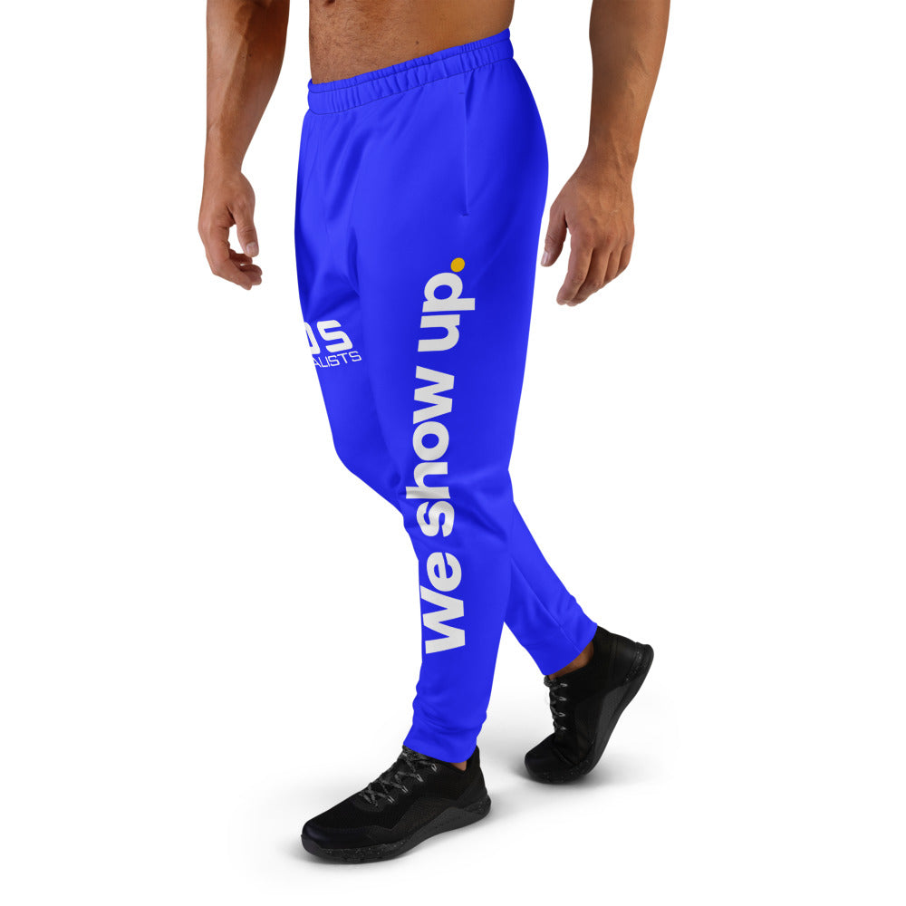 We show up. Joggers - Blue
