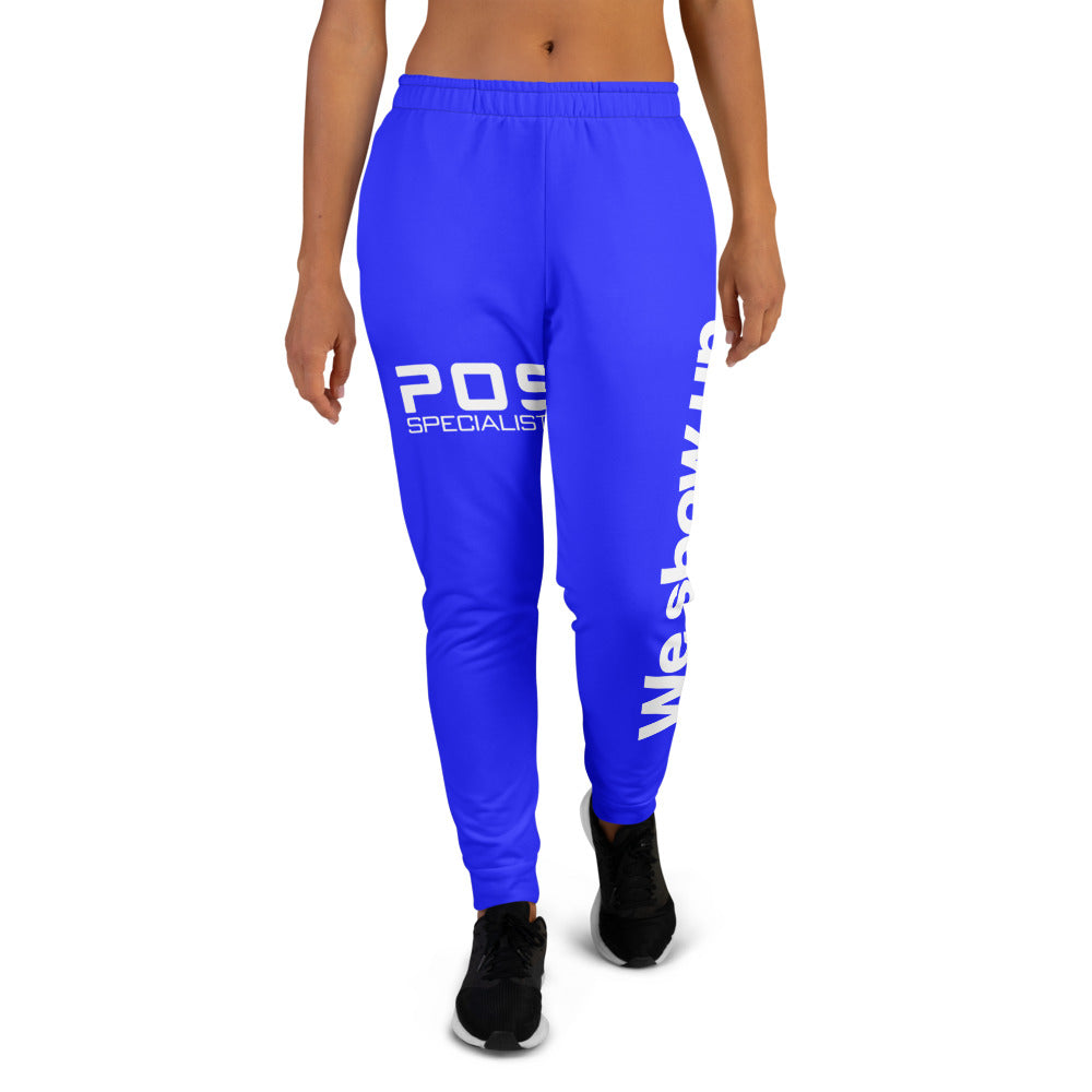 We show up. Joggers - Blue
