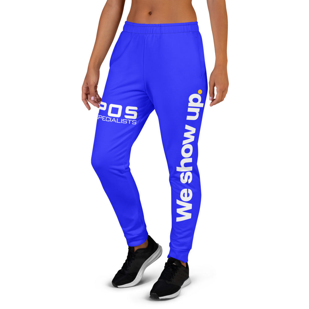 We show up. Joggers - Blue