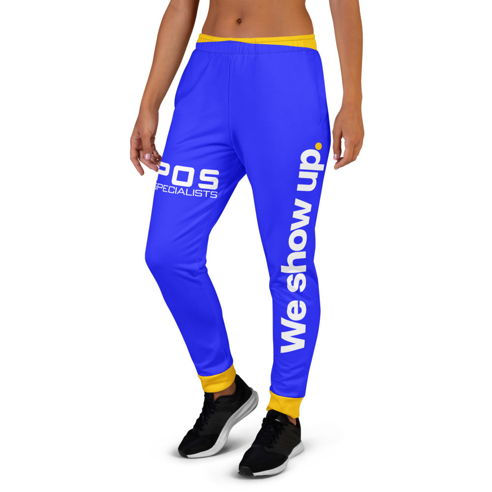 We show up. Joggers - Blue & Sunshine