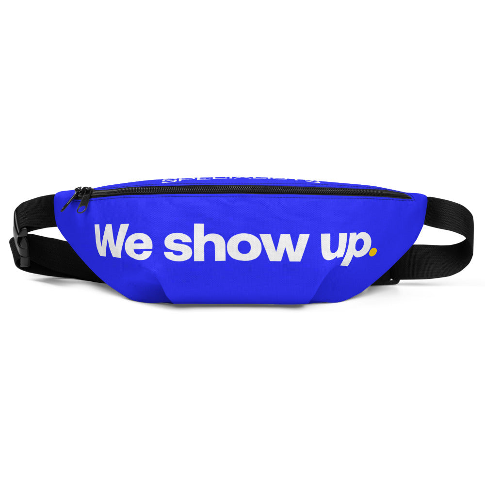 We show up. Fanny Pack - Blue