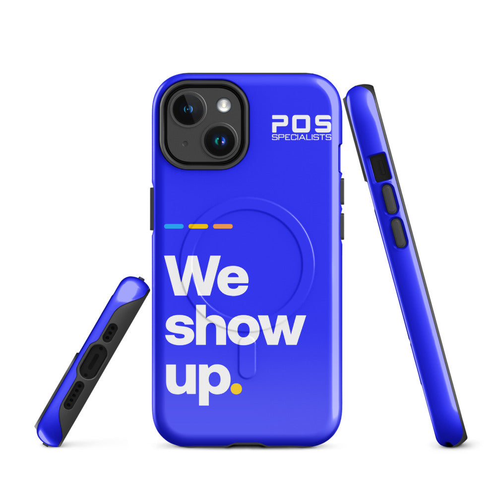 We show up. iPhone Case - Blue & Sunshine