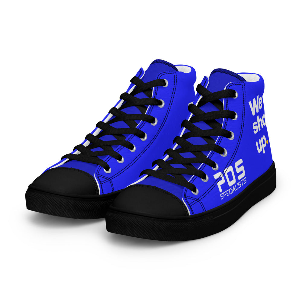 We show up. High Tops - Blue