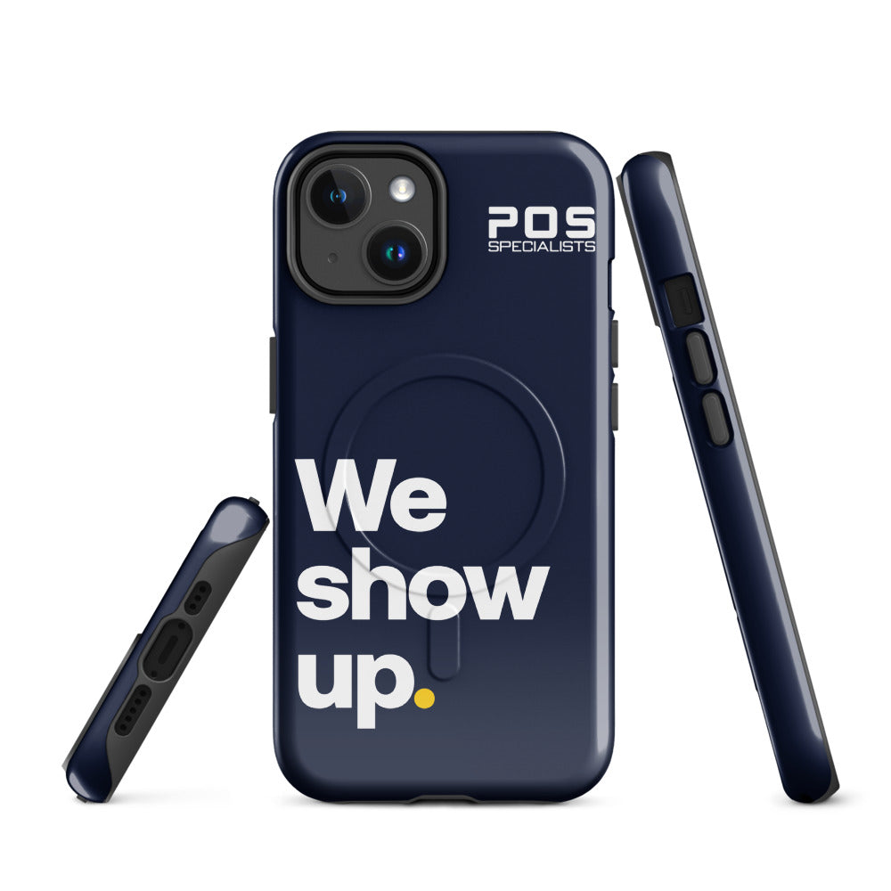 We show up. iPhone Case - Navy