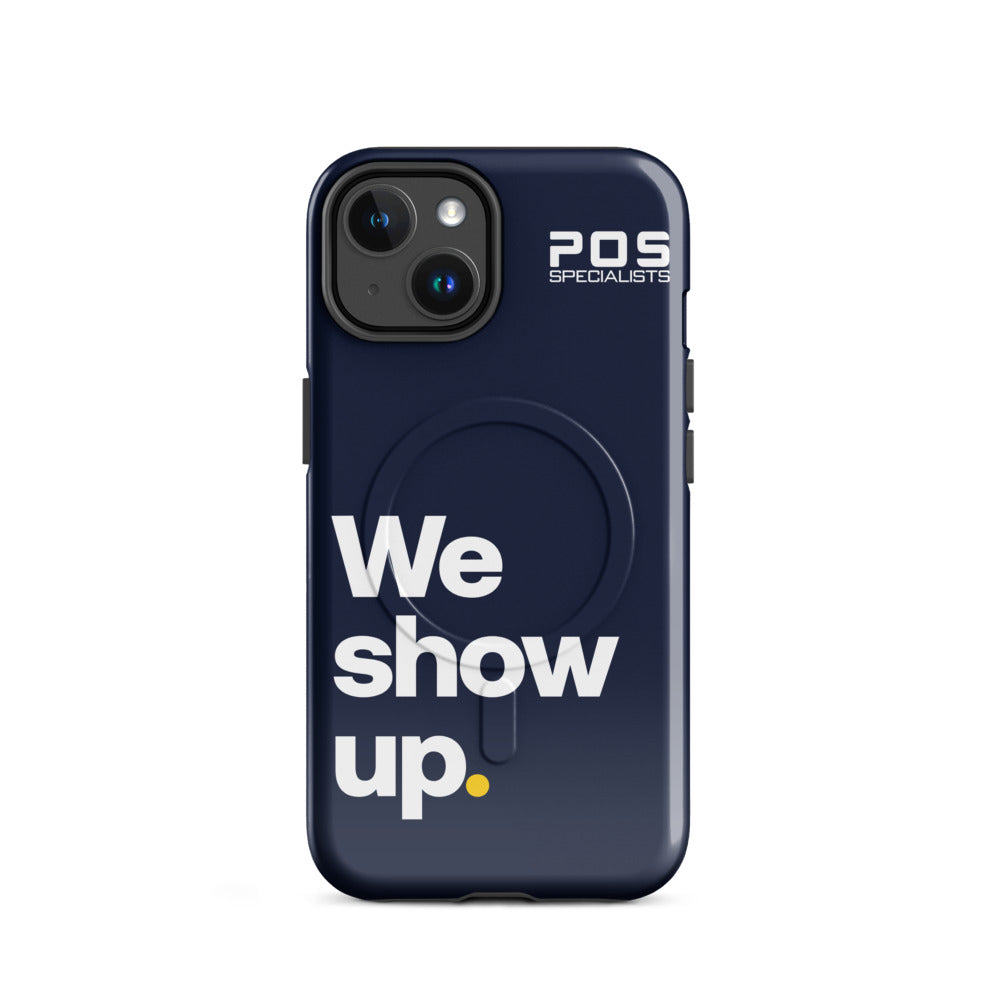 We show up. iPhone Case - Navy