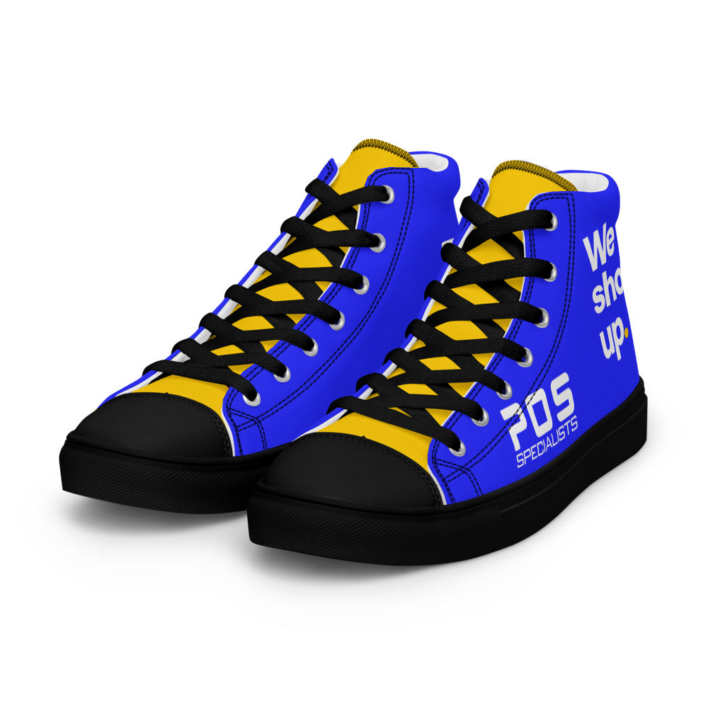 We show up. High Tops - Blue & Sunshine