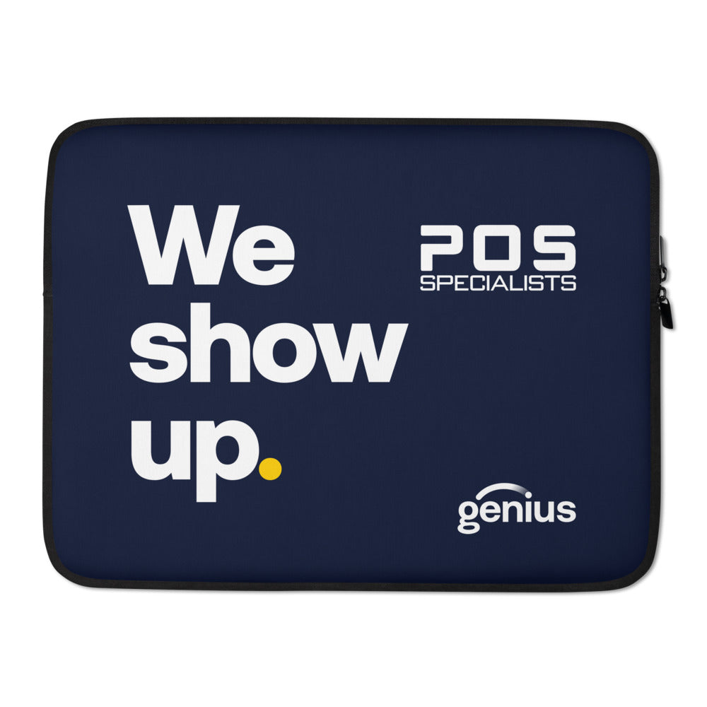 We show up. Laptop Sleeve - Navy